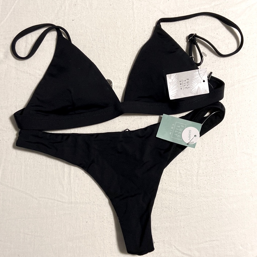 Xs black skimpy Brazilian bikini